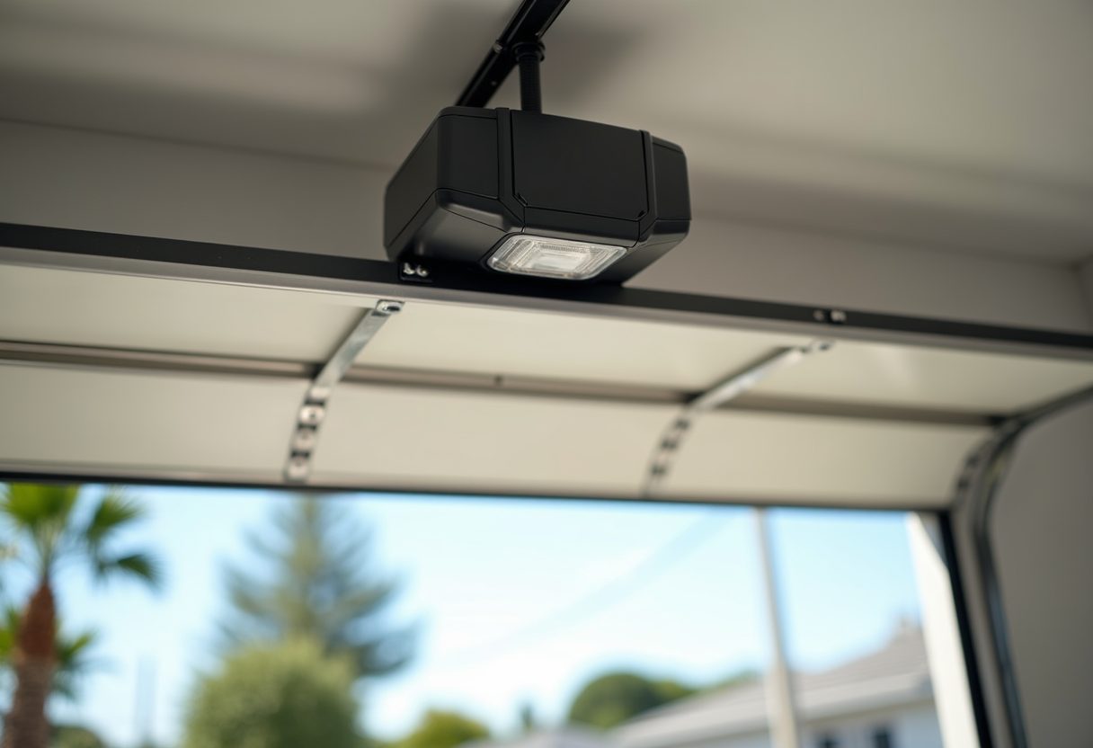 New garage door opener and rail installed — Newstead